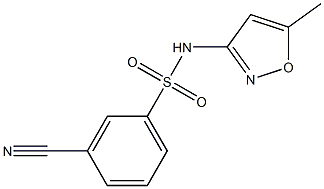 3-cyano-N-(5-methylisoxazol-3-yl)benzenesulfonamide 结构式
