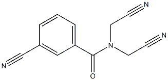 3-cyano-N,N-bis(cyanomethyl)benzamide 结构式