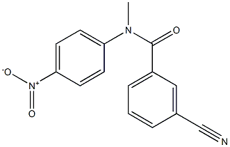 3-cyano-N-methyl-N-(4-nitrophenyl)benzamide 结构式