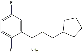 3-cyclopentyl-1-(2,5-difluorophenyl)propan-1-amine 结构式