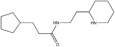 3-cyclopentyl-N-(2-piperidin-2-ylethyl)propanamide 结构式
