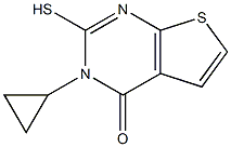 3-cyclopropyl-2-mercaptothieno[2,3-d]pyrimidin-4(3H)-one 结构式