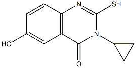 3-cyclopropyl-6-hydroxy-2-mercaptoquinazolin-4(3H)-one 结构式