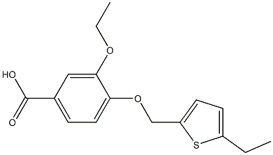 3-ethoxy-4-[(5-ethylthiophen-2-yl)methoxy]benzoic acid 结构式