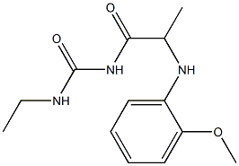 3-ethyl-1-{2-[(2-methoxyphenyl)amino]propanoyl}urea 结构式