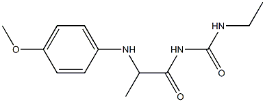 3-ethyl-1-{2-[(4-methoxyphenyl)amino]propanoyl}urea 结构式