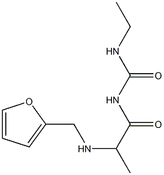 3-ethyl-1-{2-[(furan-2-ylmethyl)amino]propanoyl}urea 结构式