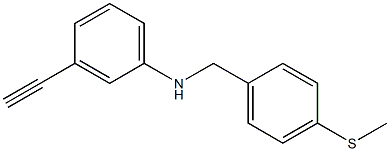 3-ethynyl-N-{[4-(methylsulfanyl)phenyl]methyl}aniline 结构式