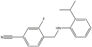 3-fluoro-4-({[2-(propan-2-yl)phenyl]amino}methyl)benzonitrile 结构式