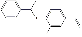 3-fluoro-4-(1-phenylethoxy)benzaldehyde 结构式
