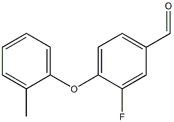 3-fluoro-4-(2-methylphenoxy)benzaldehyde 结构式