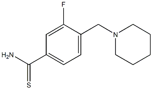 3-fluoro-4-(piperidin-1-ylmethyl)benzenecarbothioamide 结构式