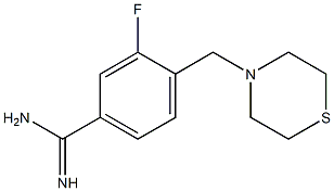 3-fluoro-4-(thiomorpholin-4-ylmethyl)benzene-1-carboximidamide 结构式