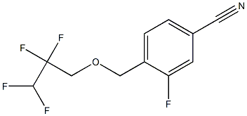 3-fluoro-4-[(2,2,3,3-tetrafluoropropoxy)methyl]benzonitrile 结构式