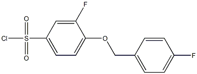 3-fluoro-4-[(4-fluorophenyl)methoxy]benzene-1-sulfonyl chloride 结构式