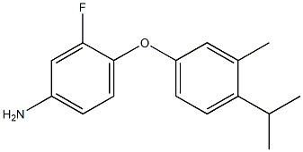 3-fluoro-4-[3-methyl-4-(propan-2-yl)phenoxy]aniline 结构式