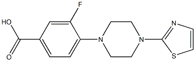 3-fluoro-4-[4-(1,3-thiazol-2-yl)piperazin-1-yl]benzoic acid 结构式