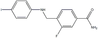 3-fluoro-4-{[(4-iodophenyl)amino]methyl}benzamide 结构式