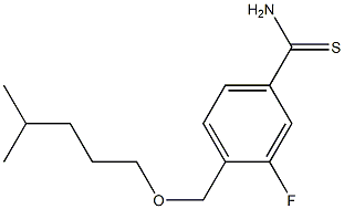 3-fluoro-4-{[(4-methylpentyl)oxy]methyl}benzene-1-carbothioamide 结构式