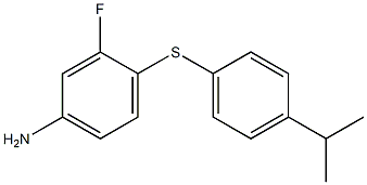 3-fluoro-4-{[4-(propan-2-yl)phenyl]sulfanyl}aniline 结构式