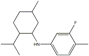 3-fluoro-4-methyl-N-[5-methyl-2-(propan-2-yl)cyclohexyl]aniline 结构式