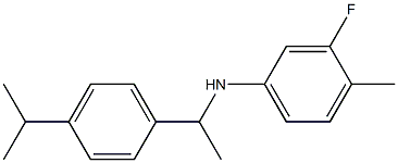 3-fluoro-4-methyl-N-{1-[4-(propan-2-yl)phenyl]ethyl}aniline 结构式