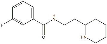 3-fluoro-N-(2-piperidin-2-ylethyl)benzamide 结构式