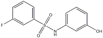 3-fluoro-N-(3-hydroxyphenyl)benzene-1-sulfonamide 结构式