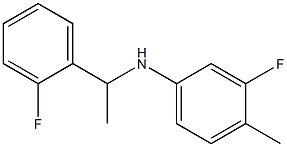 3-fluoro-N-[1-(2-fluorophenyl)ethyl]-4-methylaniline 结构式