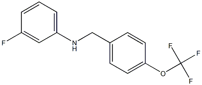 3-fluoro-N-{[4-(trifluoromethoxy)phenyl]methyl}aniline 结构式