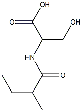3-hydroxy-2-[(2-methylbutanoyl)amino]propanoic acid 结构式