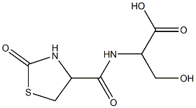 3-hydroxy-2-[(2-oxo-1,3-thiazolidin-4-yl)formamido]propanoic acid 结构式