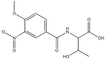 3-hydroxy-2-[(4-methoxy-3-nitrophenyl)formamido]butanoic acid 结构式