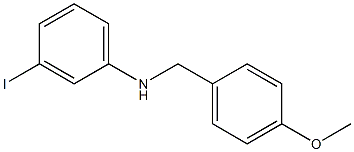 3-iodo-N-[(4-methoxyphenyl)methyl]aniline 结构式