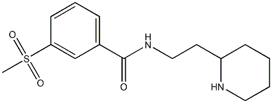 3-methanesulfonyl-N-[2-(piperidin-2-yl)ethyl]benzamide 结构式