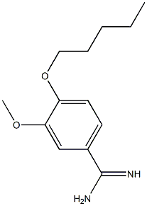 3-methoxy-4-(pentyloxy)benzenecarboximidamide 结构式