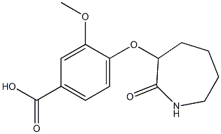 3-methoxy-4-[(2-oxoazepan-3-yl)oxy]benzoic acid 结构式