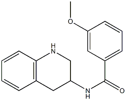 3-methoxy-N-(1,2,3,4-tetrahydroquinolin-3-yl)benzamide 结构式