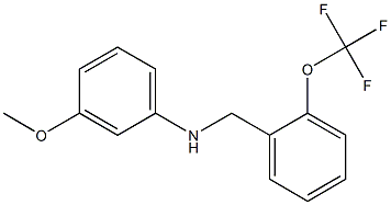 3-methoxy-N-{[2-(trifluoromethoxy)phenyl]methyl}aniline 结构式