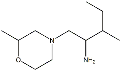 3-methyl-1-(2-methylmorpholin-4-yl)pentan-2-amine 结构式