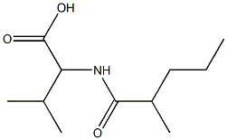 3-methyl-2-(2-methylpentanamido)butanoic acid 结构式