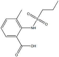 3-methyl-2-[(propylsulfonyl)amino]benzoic acid 结构式