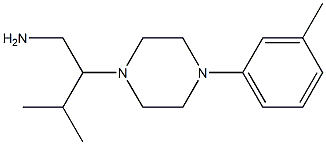 3-methyl-2-[4-(3-methylphenyl)piperazin-1-yl]butan-1-amine 结构式