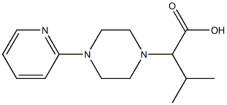 3-methyl-2-[4-(pyridin-2-yl)piperazin-1-yl]butanoic acid 结构式