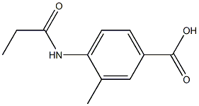 3-methyl-4-(propionylamino)benzoic acid 结构式