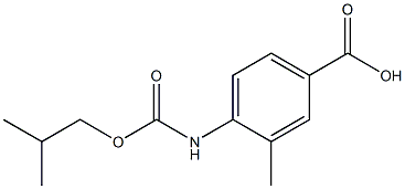 3-methyl-4-{[(2-methylpropoxy)carbonyl]amino}benzoic acid 结构式