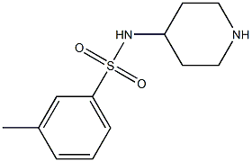 3-methyl-N-piperidin-4-ylbenzenesulfonamide 结构式