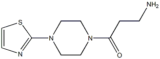 3-oxo-3-[4-(1,3-thiazol-2-yl)piperazin-1-yl]propan-1-amine 结构式
