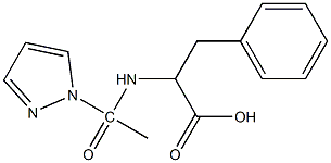 3-phenyl-2-[1-(1H-pyrazol-1-yl)acetamido]propanoic acid 结构式