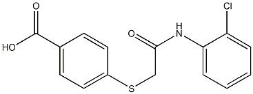 4-({[(2-chlorophenyl)carbamoyl]methyl}sulfanyl)benzoic acid 结构式